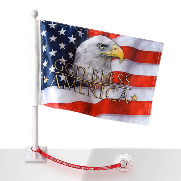 God Bless America Eagle w/Flag Saver