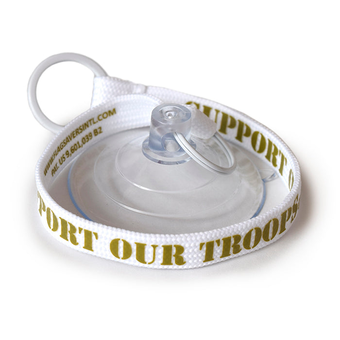 Flag Saver Tether - Support Our Troops® (White/Olive) – Flag Savers ...